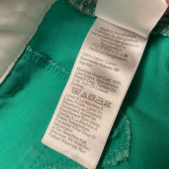 J. Crew Green Cotton Cinco Shorts Size 4 - Picture 5 of 9